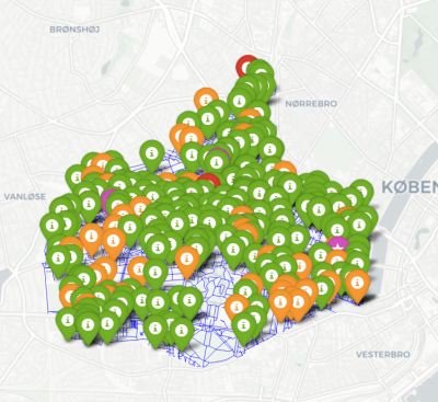 Interactive map of Frederiksberg  - FUSE-project